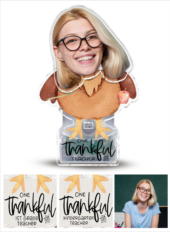 One Thankful Teacher - Personalized Teacher Custom Shaking Head
