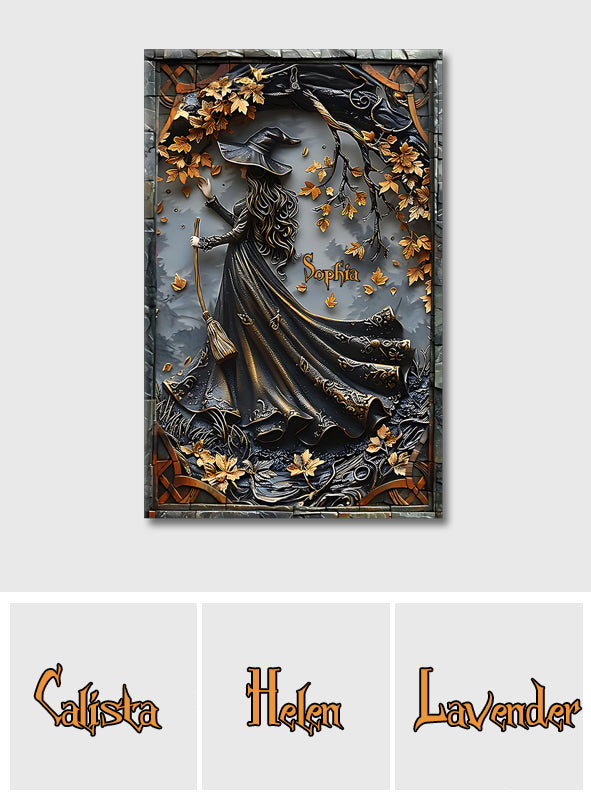 Put The Hat On - Personalized Witch Canvas And Poster