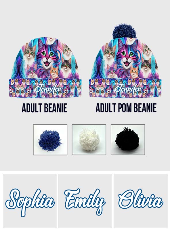 Cute Cats - Personalized Cat Beanie Hat