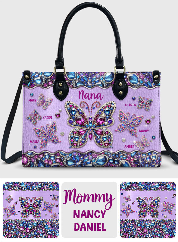 Oma Nana Mama - Personalisierte Oma-Lederhandtasche