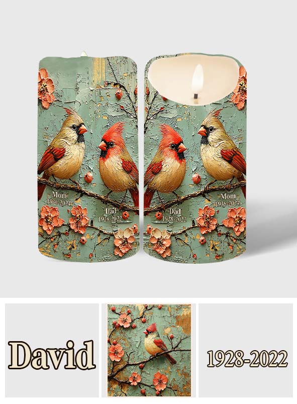 Immer bei dir – Personalisierte Gedenkkerze (flammenlos)