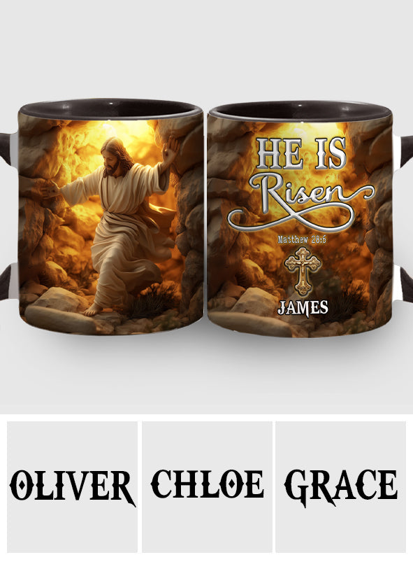 Er ist auferstanden – Personalisierte Tasse mit christlichem Akzent