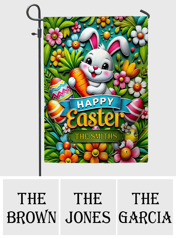 Happy Easter - Personalized Family Garden Flag
