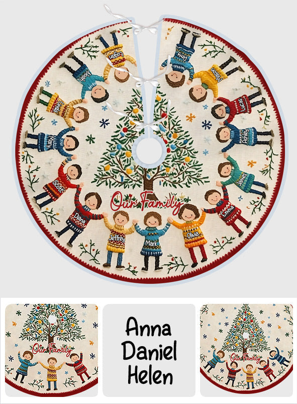 Our Family - Personalized Family Tree Skirt