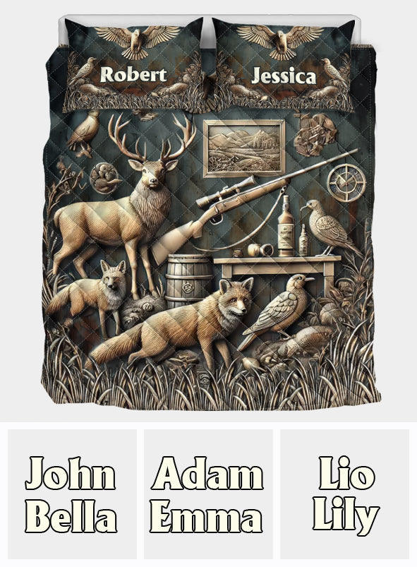 Bester Jäger aller Zeiten – Personalisiertes Jagd-Quilt-Set
