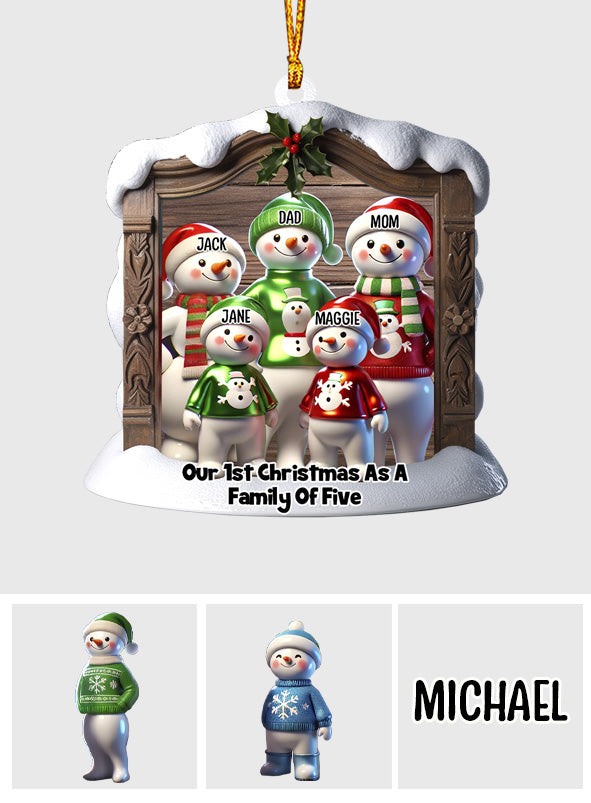 Unser erstes gemeinsames Weihnachtsfest als Familie – personalisierter Familienschmuck