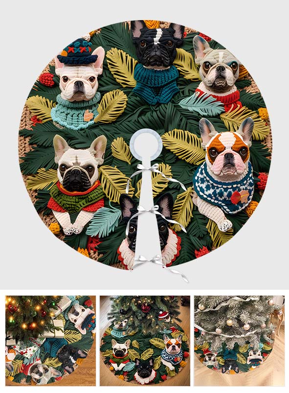 Fröhliche Weihnachten, Frenchie - Baumrock für Französische Bulldoggen