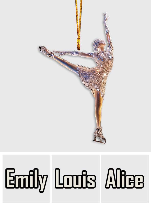 Funkelnder Eiskunstläufer – Personalisierter Eiskunstlauf-Anhänger