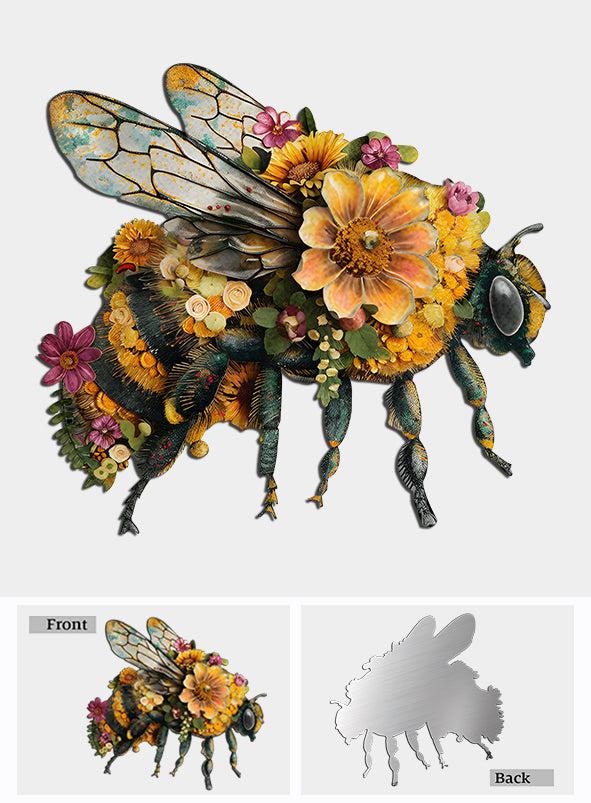 Wunderschönes Gartenbienen-Metallschild