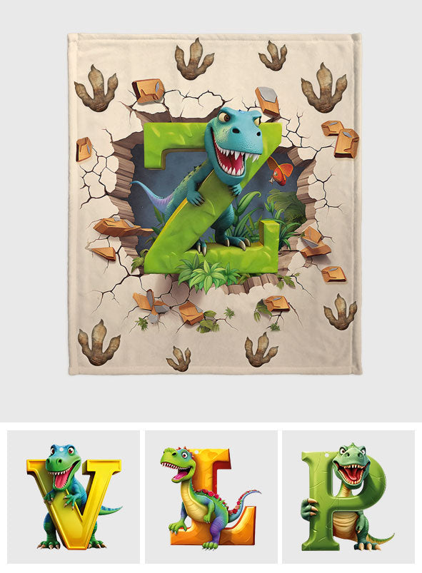 Personalisierte Kinderdecke „Liebe Dinosaurier“