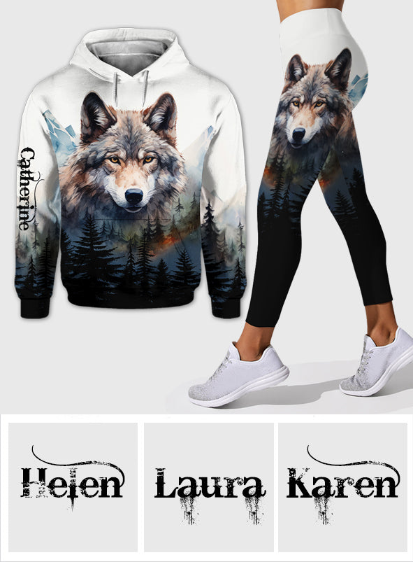 Starker Wolf – Personalisierter Wolf-Hoodie und Leggings
