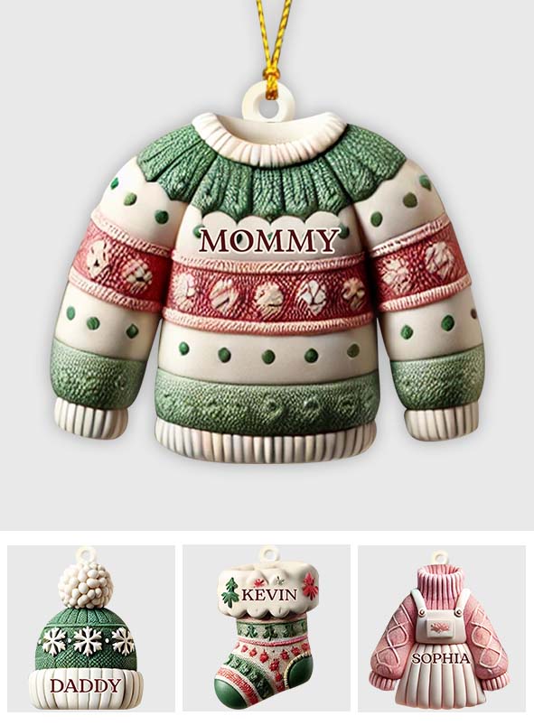 Weihnachtsmütze - Personalisierter Familienschmuck