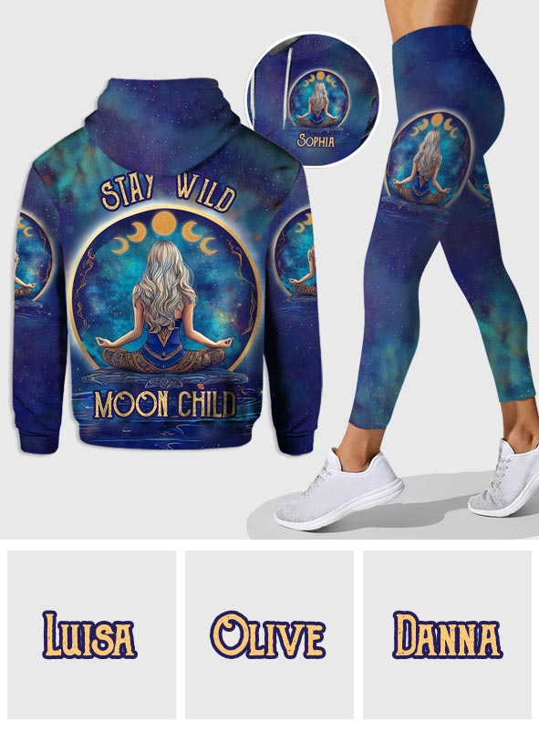 Moon Child – Personalisierter Yoga-Hoodie und Leggings