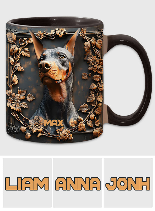 Starker Dobermann - Personalisierte Tasse mit Hundemotiv