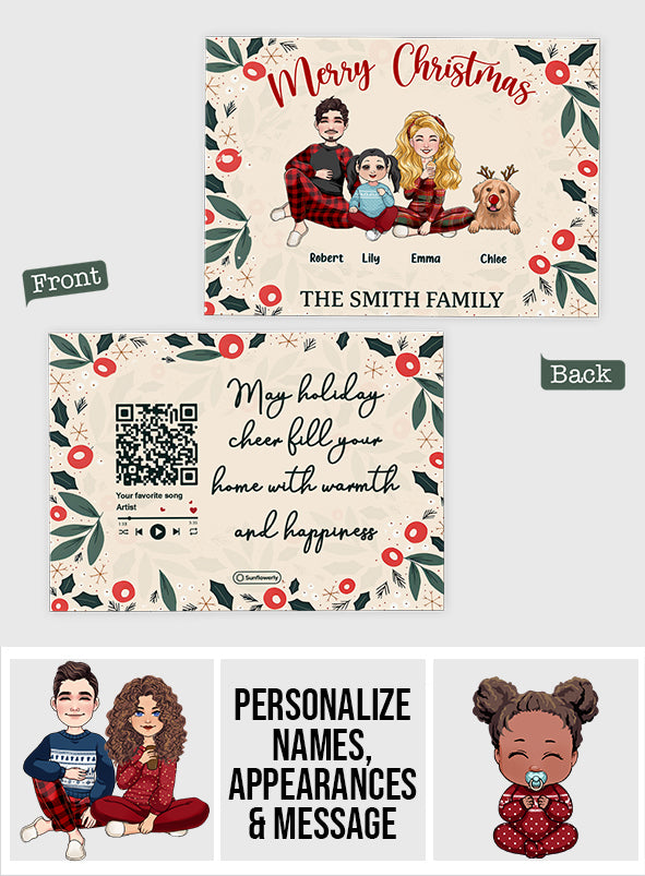 Frohe Weihnachten – Personalisierte Familiengrußkarte