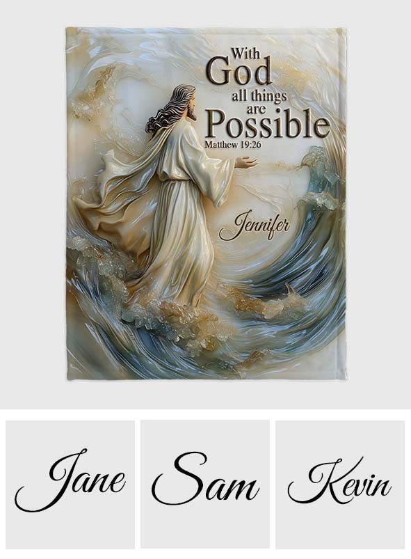 Mit Gott ist alles möglich – Personalisierte christliche Decke