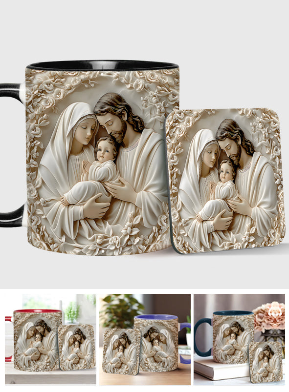 Die Heilige Familie – Personalisierte Tasse mit christlichem Akzent