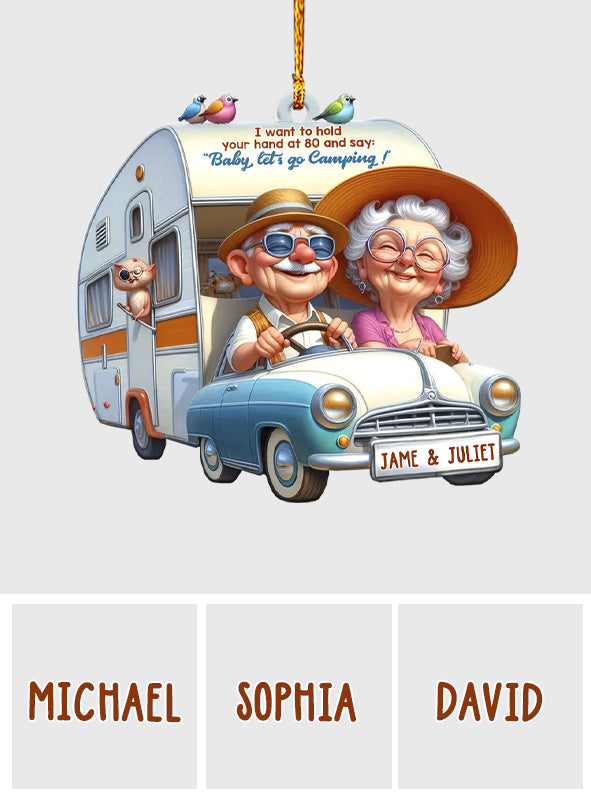 Ich möchte deine Hand halten, wenn du 80 bist, und sagen: „Schatz, lass uns zelten gehen“ – personalisierter Camping-Anhänger