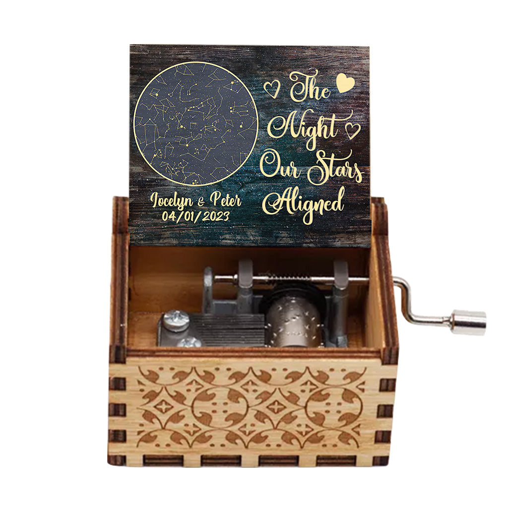 The Night We Met - Couple gift for boyfriend, girlfriend, wife, husband - Personalized Hand Crank Music Box