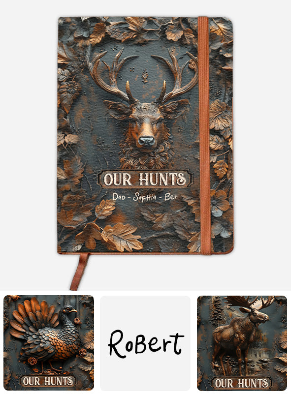 Unser Jagd-Tagebuch – Personalisiertes Jagd-Tagebuch aus Leder