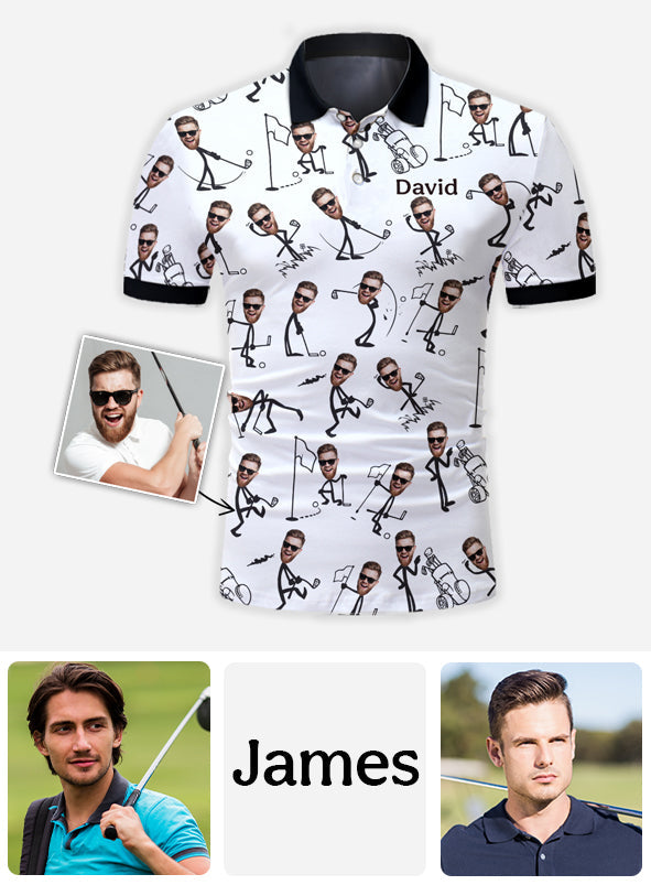 The Perfect Christmas Gift For Star Golf Dad, Uncle, Husband... - Personalized Golf Polo Shirt