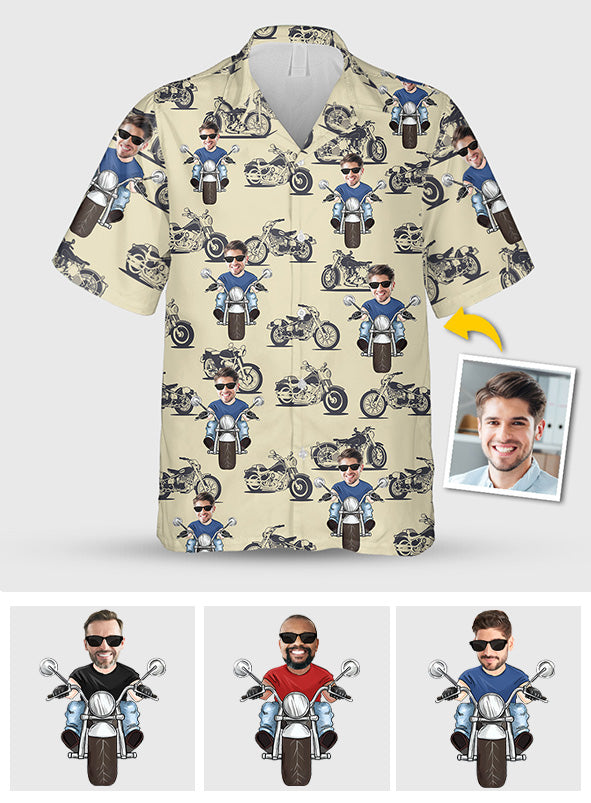Motorradliebhaber – Personalisiertes Biker-Hawaiihemd