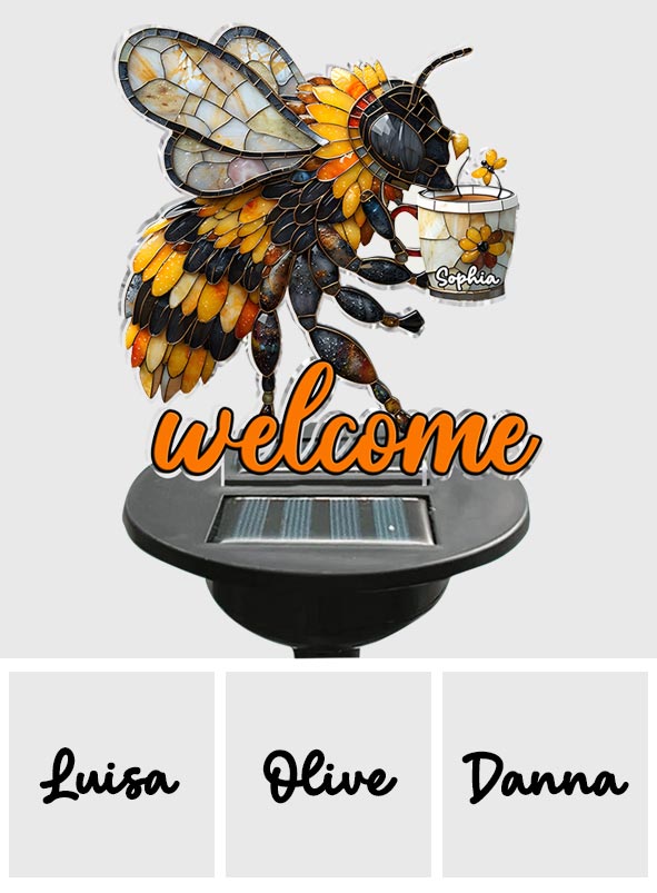 Welcome Bee - Personalized Gardening Garden Solar Light