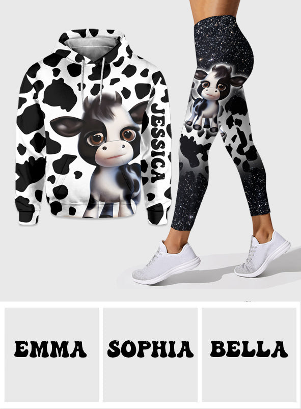 Moody Baby Cow – Personalisierter Kuh-Hoodie und Leggings