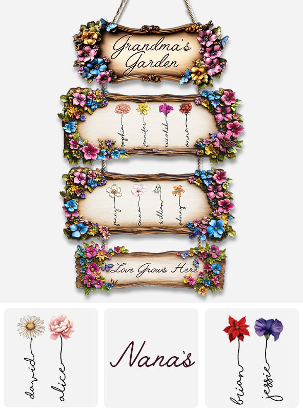 Omas Garten – Personalisiertes Oma-Schild aus Palettenholz