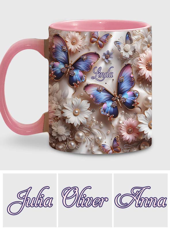 Wunderschöner Schmetterling – personalisierte Tasse mit Schmetterlingsmotiv