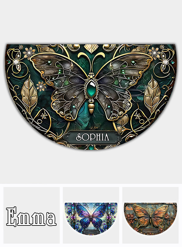 Schöner Garten – Personalisierte Fußmatte in Gartenform