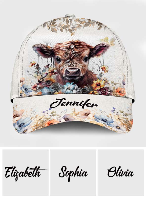 Niedliche Hochlandkuh - Personalisierte klassische Kappe