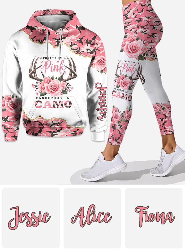 Pretty In Pink – Personalisierter Jagd-Hoodie und Leggings
