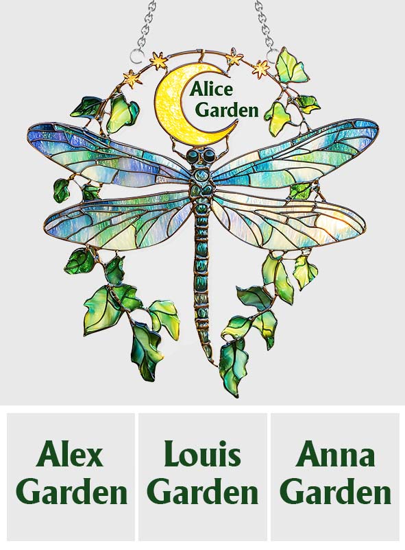 Gartenlibelle – Personalisierter Garten-Fensterhänger als Sonnenfänger