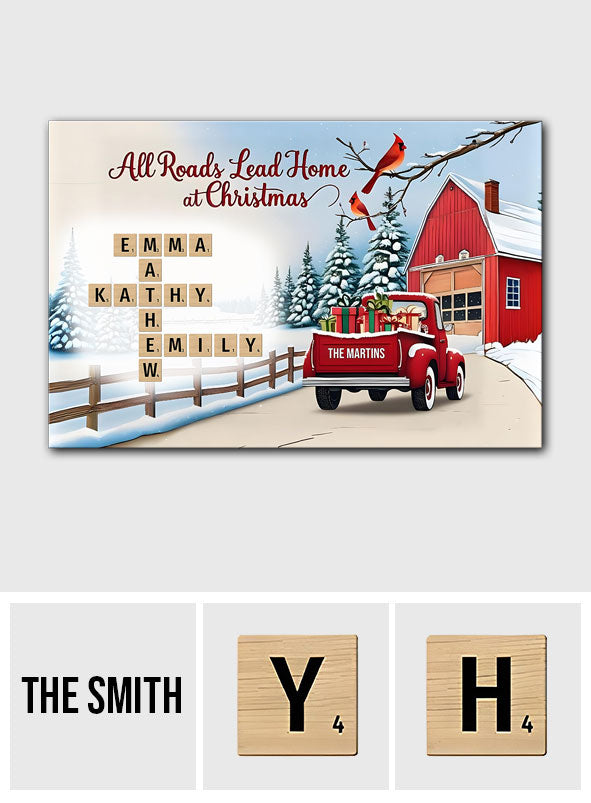 It's The Most Wonderful Time Crossword - Personalized Family Canvas And Poster