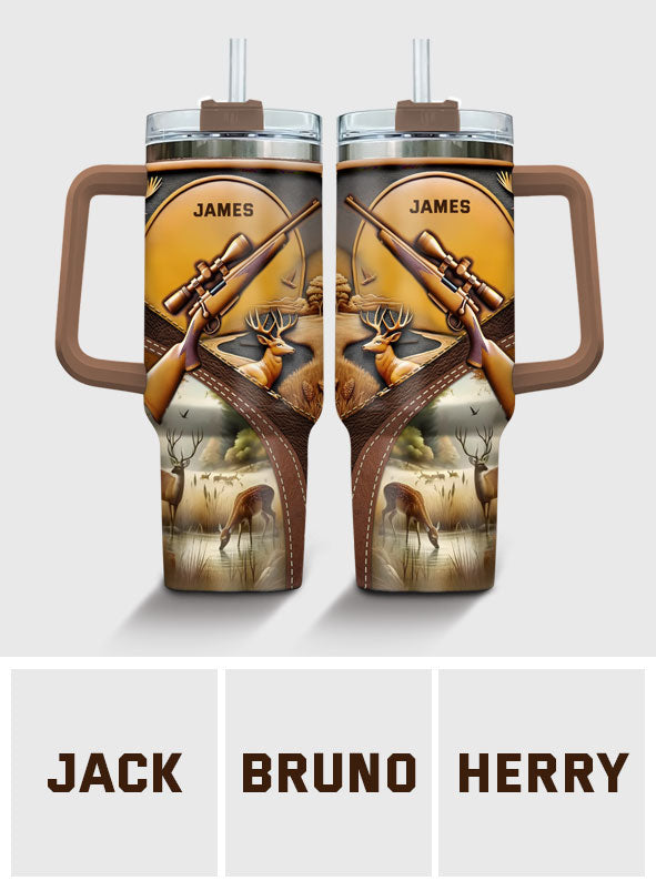 Liebe zur Jagd – Personalisierter Jagdbecher mit Henkel