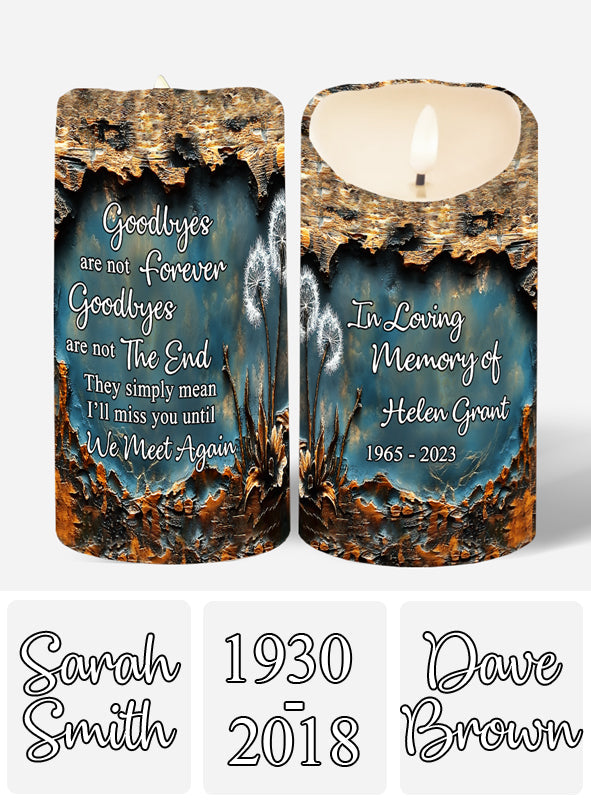 In Loving Memory - Personalized Memorial Flameless Candle