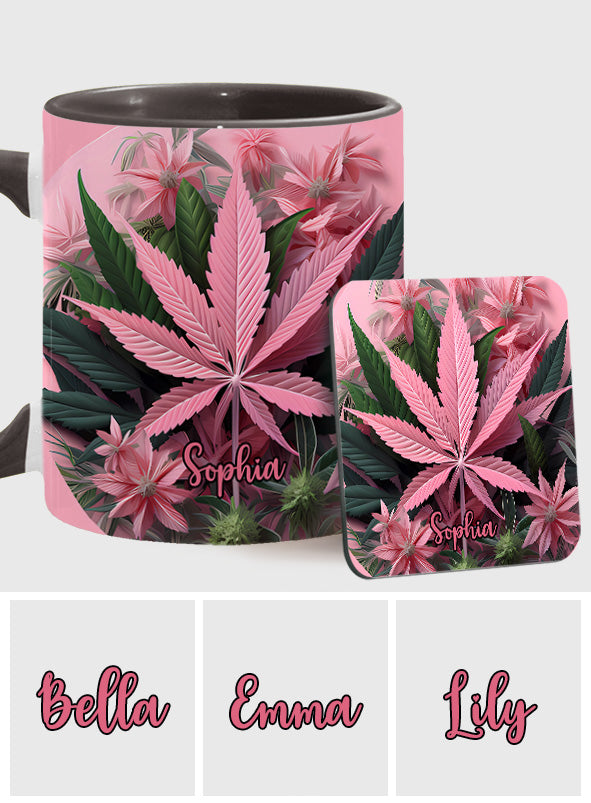 Pink Stoner Chick – Personalisierter Weed-Akzentbecher