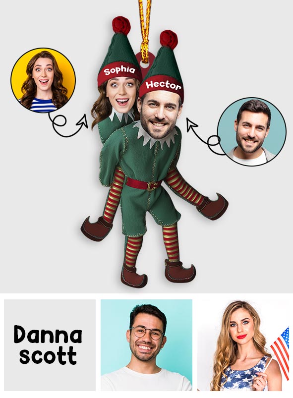 Elfenpaar – Personalisierter Paar-Anhänger