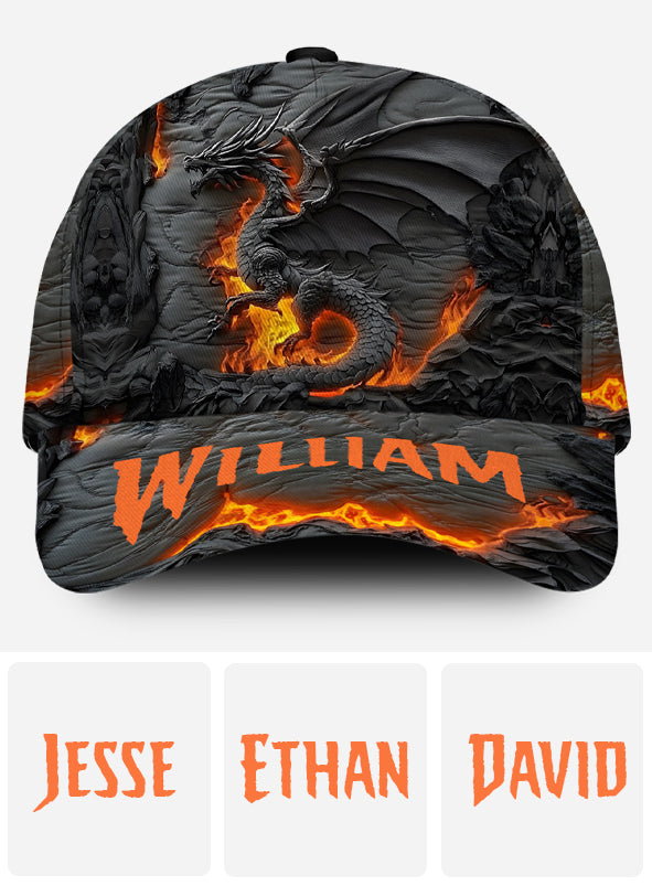 Feuerdrache – Personalisierte Drachen-Klassikkappe