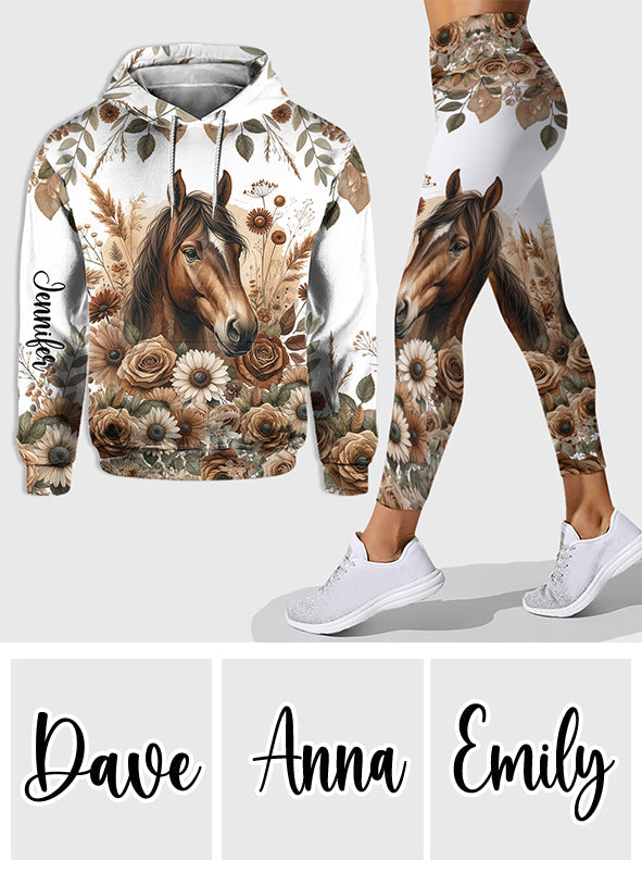 Wunderschönes Pferd – Personalisierter Pferde-Hoodie und Leggings