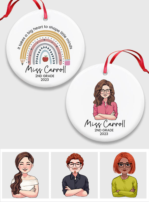 Danke, dass Sie mir geholfen haben, zu glänzen – Personalisierter Keramikkreis für Lehrer