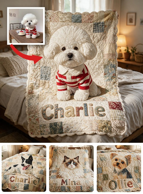 Personalized Fluffy White Bichon Frise Shaped Fleece Blanket, Cozy Custom Gift for Dog Lovers Home Decor