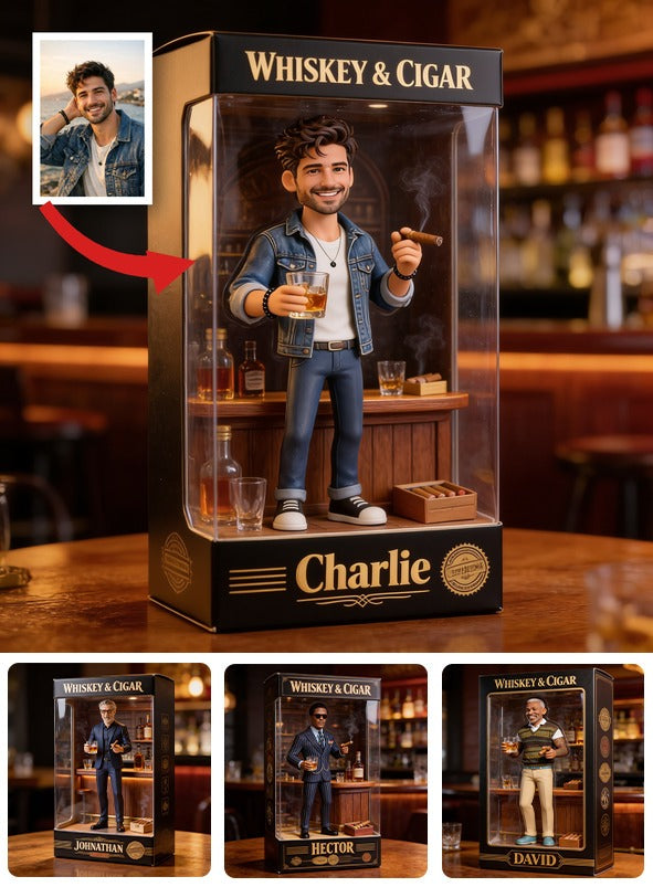 Personalisierte Whiskey & Zigarren Acrylplakette Bar Dekor Geschenk für Männer