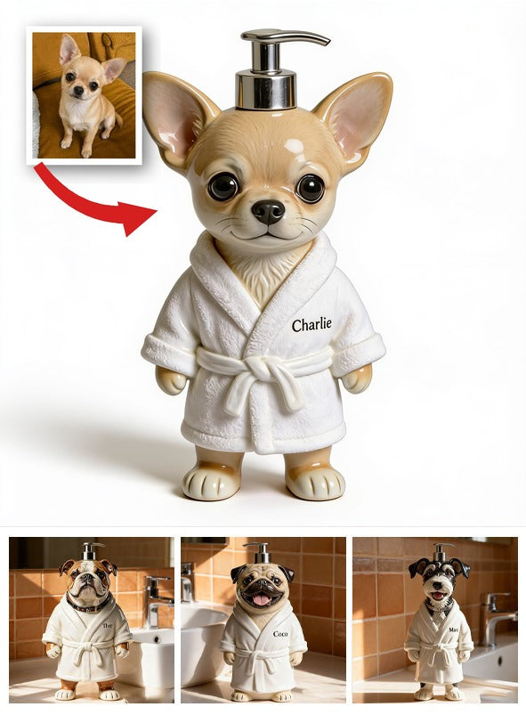 Personalized Small Chihuahua Soap Dispenser Pet Lover Bathroom Decor