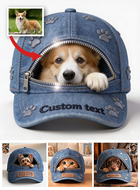 Custom Photo Cute Welsh Corgi Classic Cap Dog Lover Gift