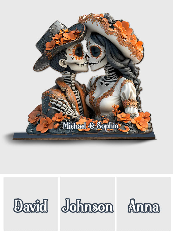 Lovers - Personalized Skull 1 Layered Big Freestanding