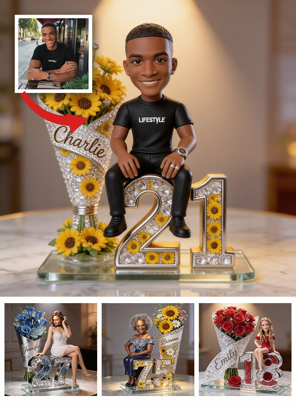 Personalisierte Foto-Geburtstagsplakette für Männer 21. Geburtstag