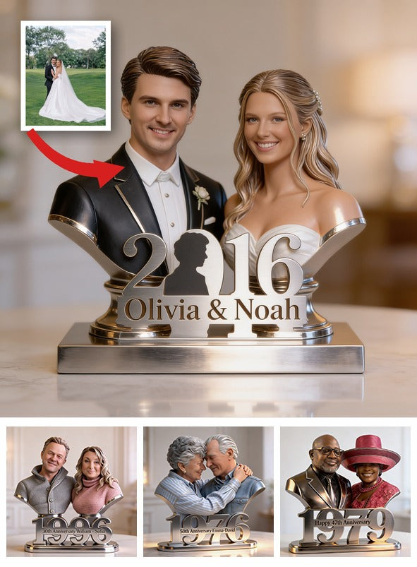Personalisierte Foto 10. Hochzeitstags-Acrylplakette, Geschenk für Paare