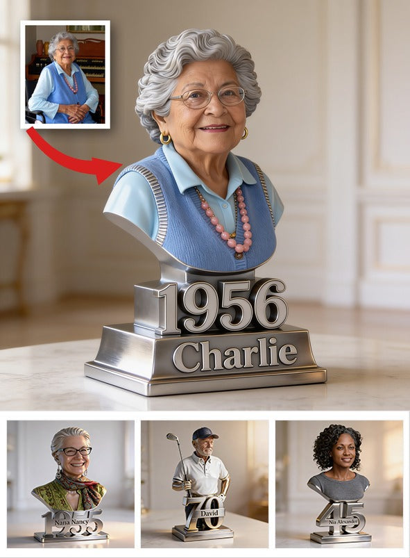 Personalized 70th Birthday Older Latina Woman Custom Shaped Acrylic Plaque Gift
